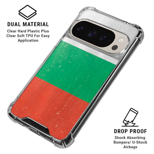 Bulgarian Flag Distressed Pixel 9/9 Pro Clear Case